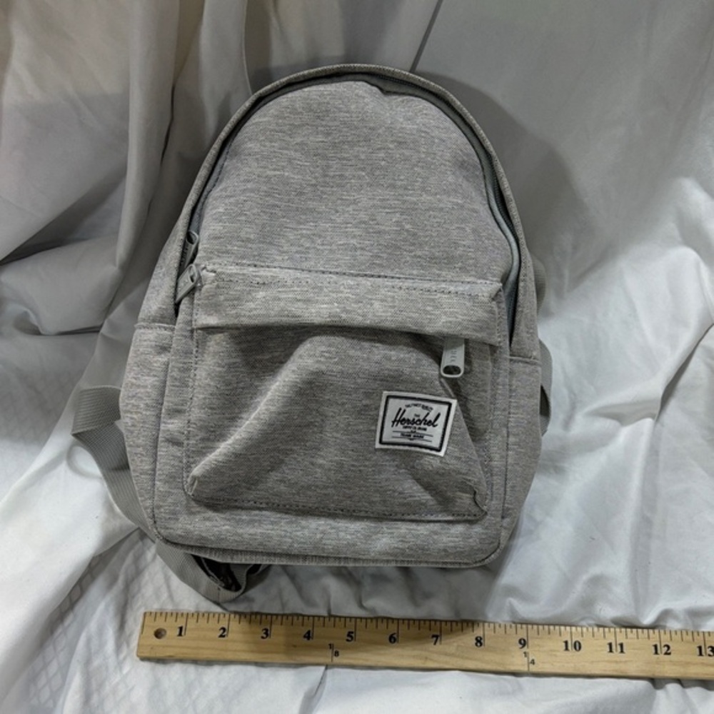 Herschel Supply Company  Gray red stripe  interior adjustable Backpack bag